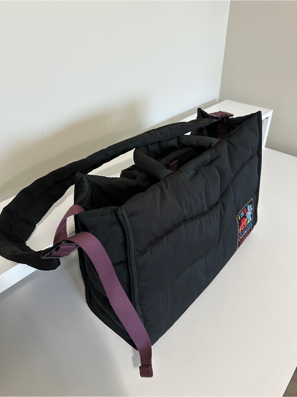 Coachtopia- Black Loop Tote with Purple Straps - Picture 8 of 8